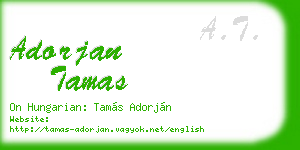 adorjan tamas business card